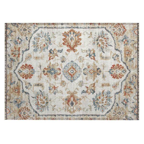 Chantille Machine Washable Indoor/Outdoor Abstract ACN2793 Linen 3 ft. x 4 ft. Area Rug