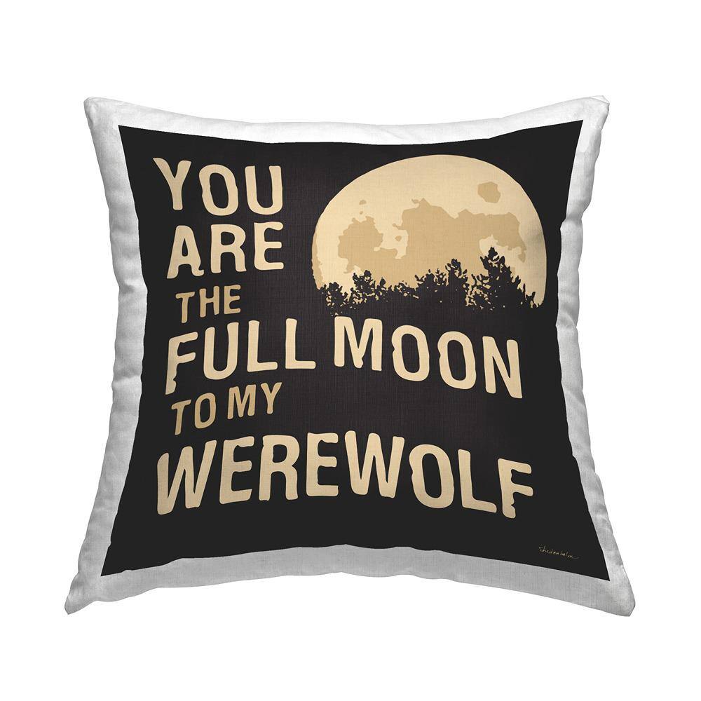 Halloween Romance Phrase Black Print Polyester 18in. X 18in. Throw Pillow price history on PriceWatchPro