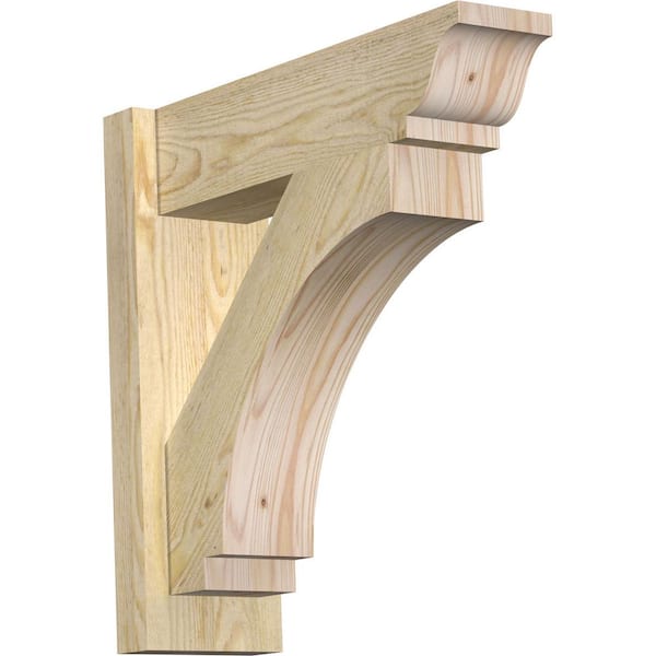 Ekena Millwork 6 in. x 20 in. x 20 in. Douglas Fir Imperial Traditional Rough Sawn Outlooker