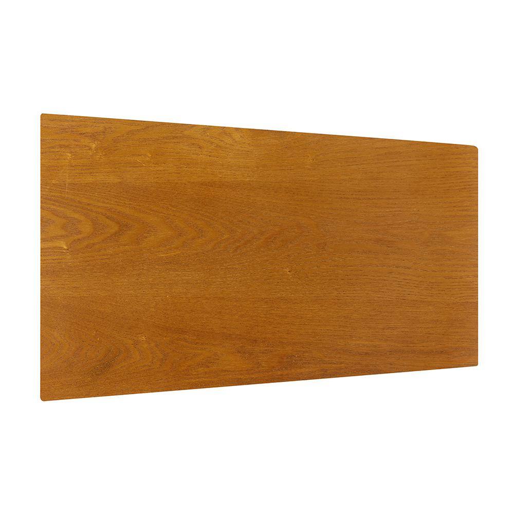 Elwell Oak Finish Rectangular Wood Chairside Table