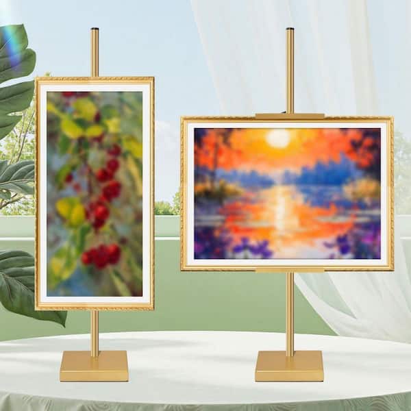 ズィール　写真スタンド Adjustable Tabletop Easel Stand Metal Picture Frame Holder for Art