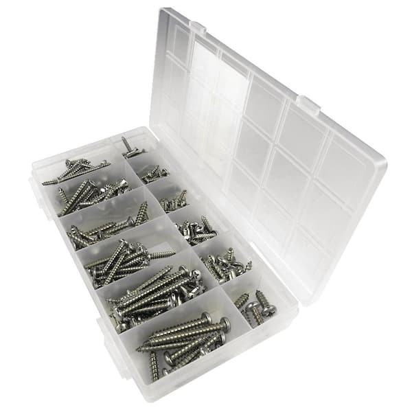Seachoice Tapping Screw Kit, Stainless Steel (216-Piece)