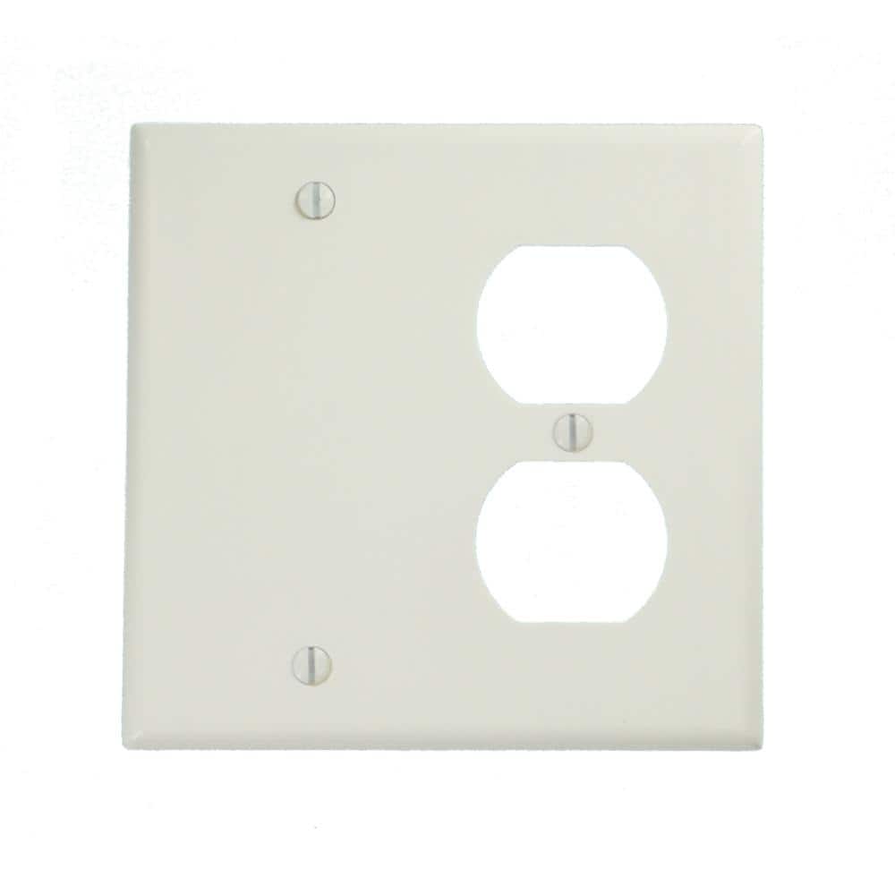 Leviton White 2-Gang Thermoset Plastic Blank Wall Plate