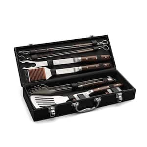 Stainless Steel 10-Piece Premium Grilling Set
