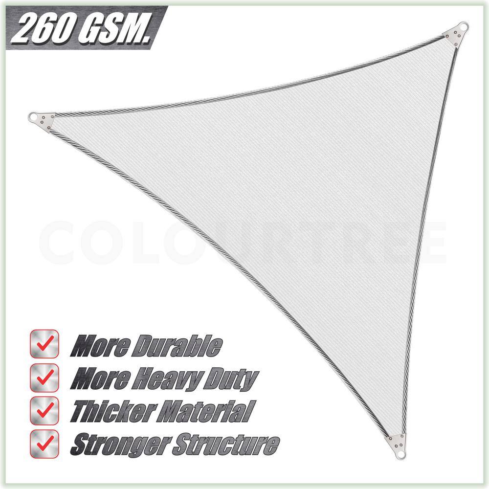 Beige Reinforced HDPE Rectangle Patio Shade Sail 8' x 12'