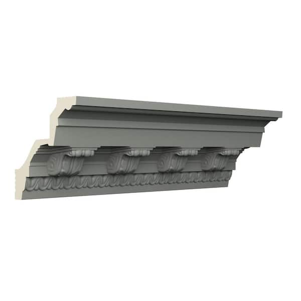Ekena Millwork Vanessa 4 in. D x 5.625 in. W x 96 in. L Polyurethane Crown Moulding