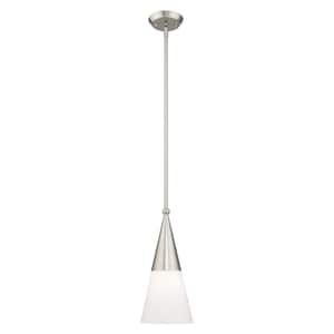 Stockholm 1 Light Brushed Nickel Mini Pendant