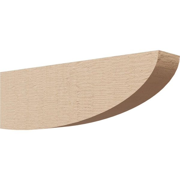 Ekena Millwork 3 in. x 6 in. x 18 in. Thin Durham Rough Cedar Woodgrain TimberThane Corbel, Primed Tan