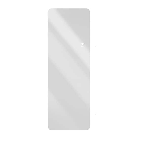 21" W x 65" H. Rectangular Frameless Lights Full Length Mirror Wall-Mounted Bathroom Vanity Mirror With 3 Color Lighting