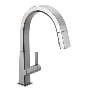 Pivotal Single-Handle Pull-Down Sprayer Kitchen Faucet with MagnaTite Docking in Arctic Stainless