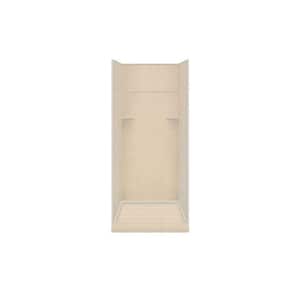 Studio 36 in. L x 36 in. W x 96 in. H Solid Surface Alcove Shower Kit with Shower Wall and Shower Pan in Matrix Khaki