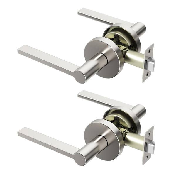 Okun Muse Metal Brushed Nickel Passage Hall/Closet Flat Door