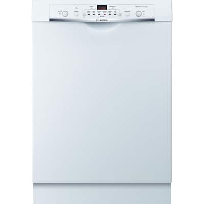 Ascenta 24 in. White Front Control Tall Tub Dishwasher with Hybrid Stainless Steel Tub, 50dBA