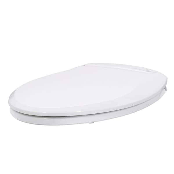 Brondell LumaWarm Heated Nightlight Elongated Closed Front Toilet Seat in  White L60-EW - The Home Depot