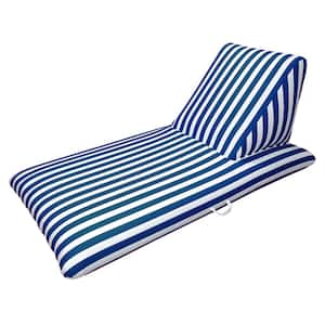 Morgan Dwyer Signature Series Pool Chaise Lounge - Navy Blue Luxury Fabric Swimming Pool Float