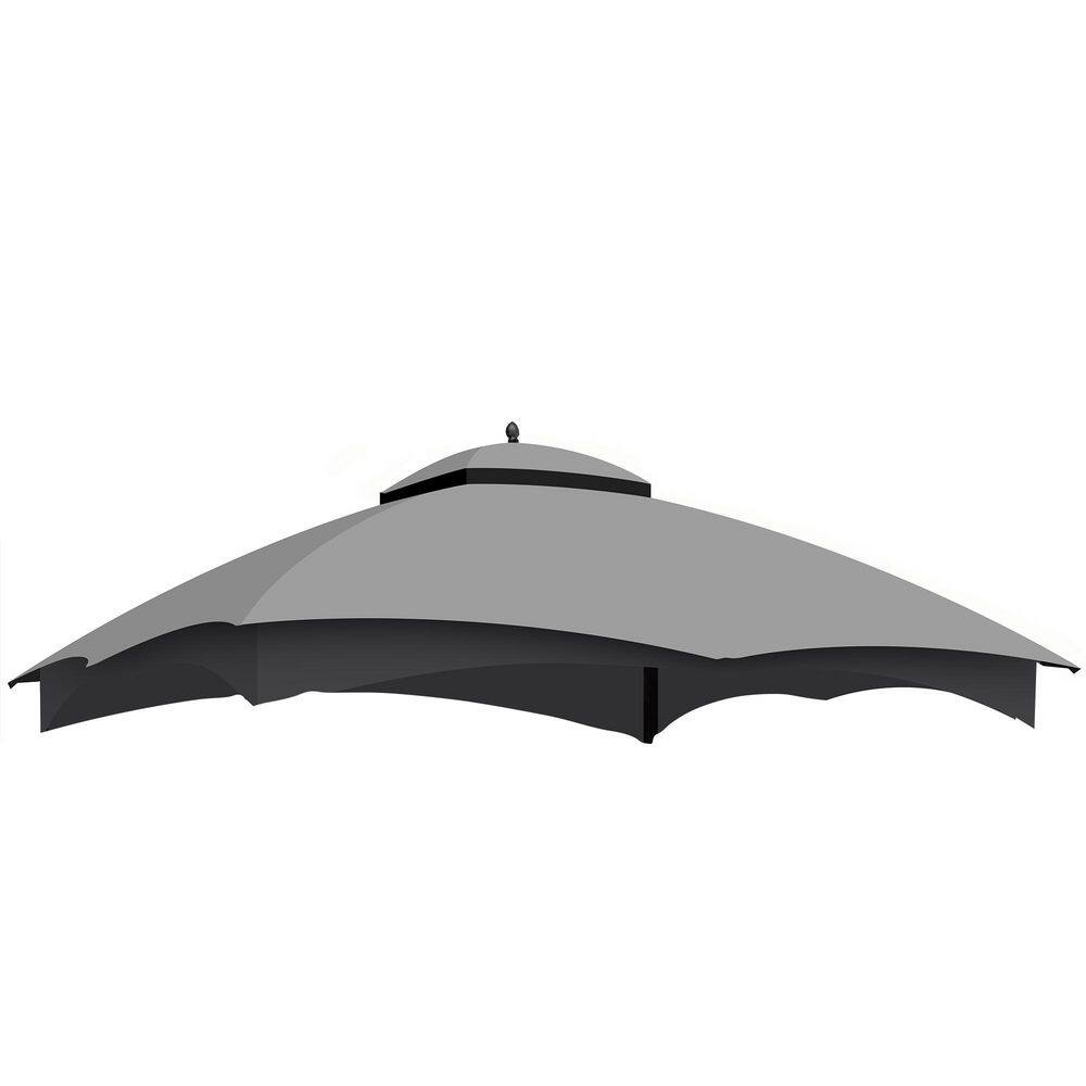 Gray 10 x12 Replacement Canopy Top, Only Heavy Duty Gazebo Roof with Air Ve