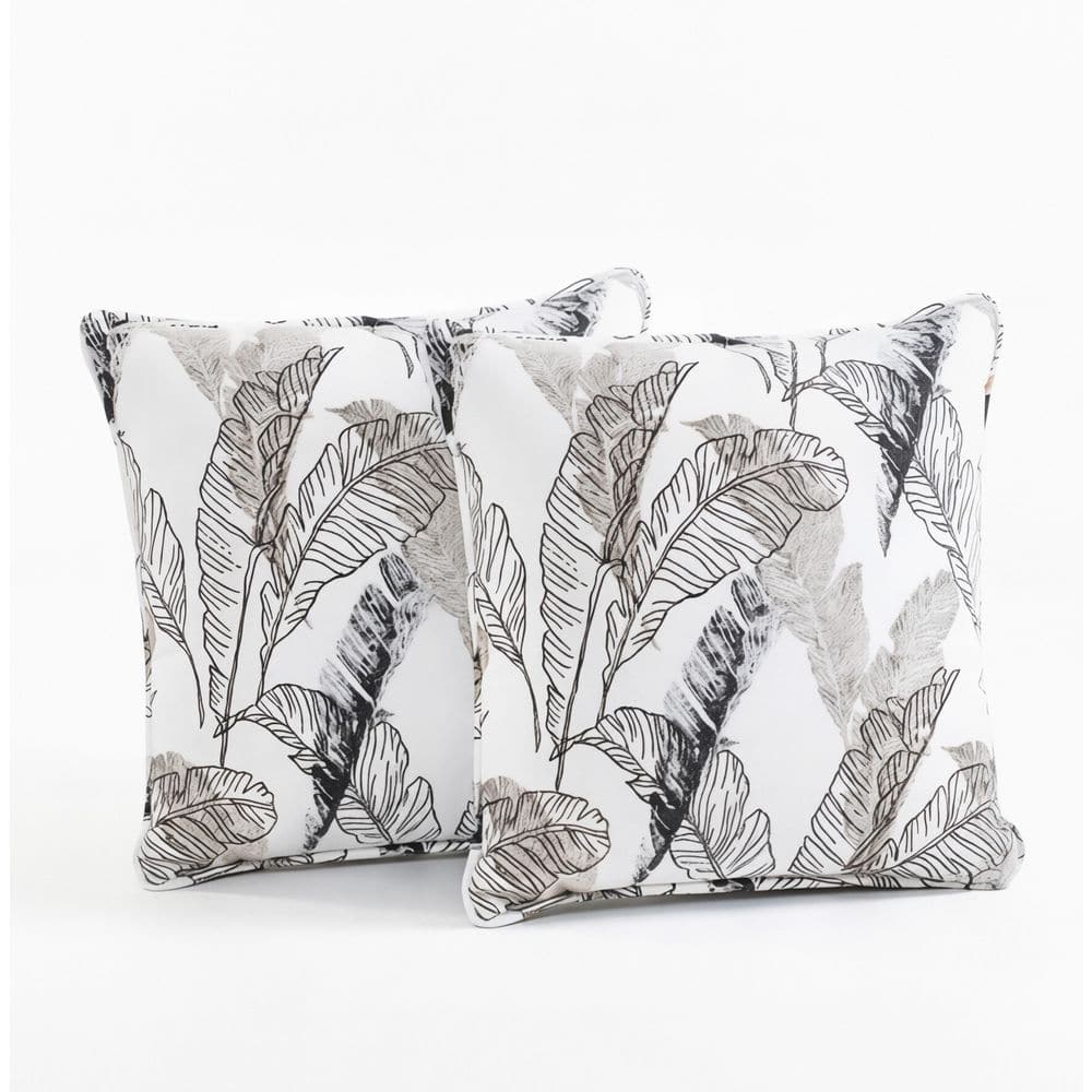 Linen-Cotton Gray Outdoor Throw Pillow (2-Pack) price history on PriceWatchPro