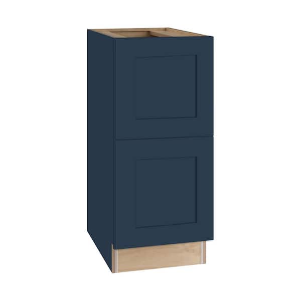 Newport 18 in. W x 21 in. D x 28.5 in. H Assembled Plywood Desk Drawer Base Bath Cabinet in Mythic Blue with Soft Close