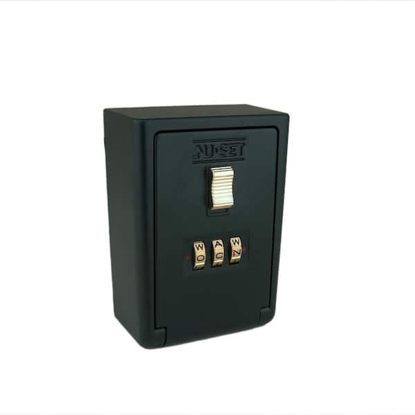 NUSET 3 Letter Alpha Combination Lock Box, Wall Mount