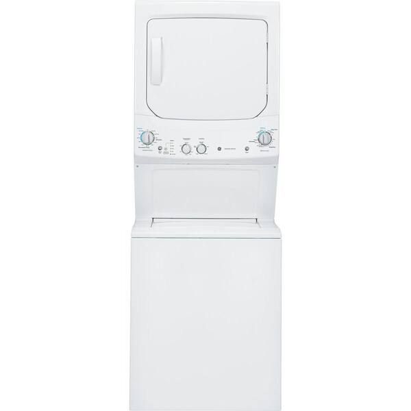 GE White Laundry Center with Washer 3.2 cu. ft. and Dryer 5.9 cu. ft. Vented 120 Volt Gas Dryer