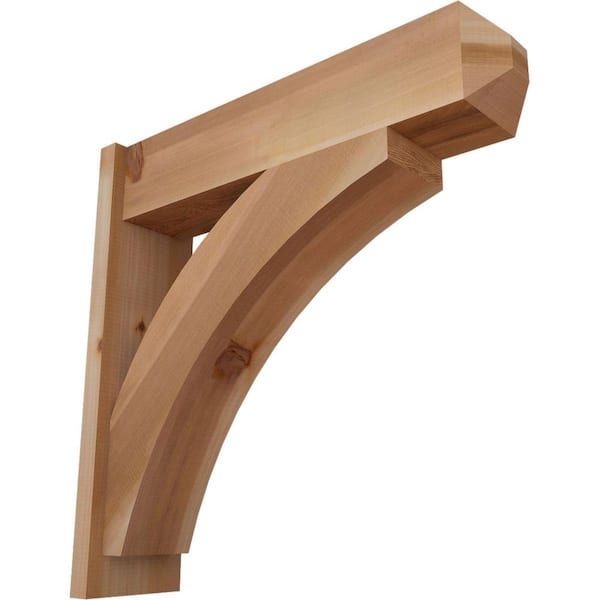 Ekena Millwork 8 in. x 30 in. x 30 in. Thorton Craftsman Smooth Western Red Cedar Outlooker