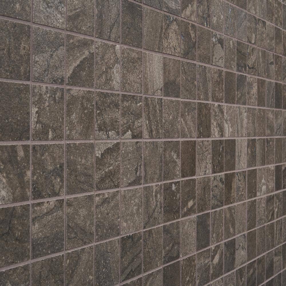 Earth Brown Matte Porcelain Mosaic Tile for Indoor and Outdoor Use