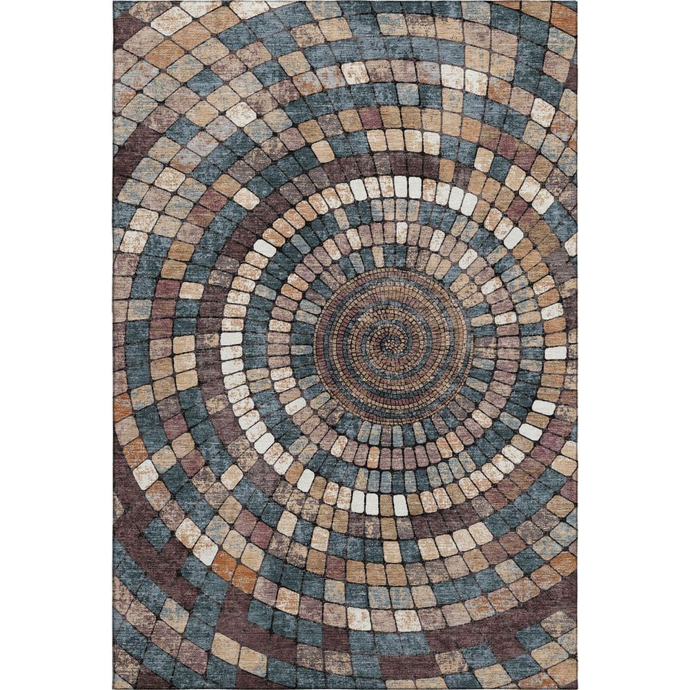 Mayfield Premium Machine Washable Abstract AMF2216 Copper 3 ft. x 5 ft. Area Rug price history on PriceWatchPro