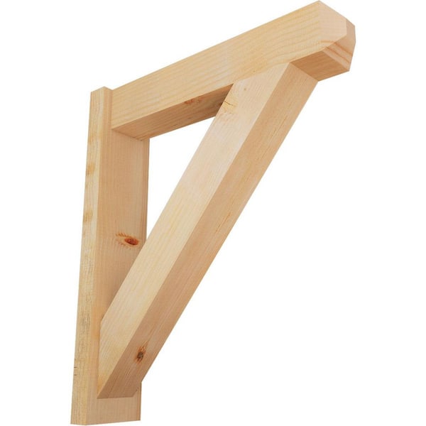 Ekena Millwork 6 in. x 30 in. x 26 in. Douglas Fir Traditional Craftsman Rough Sawn Outlooker