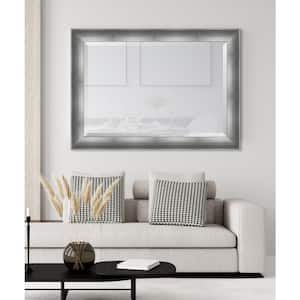 Large Rectangle Silver Beveled Glass Contemporary Mirror (42.5 in. H x 30.5 in. W)