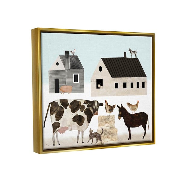 The Stupell Home Decor Collection Minimal Farm Animals Barn and ...
