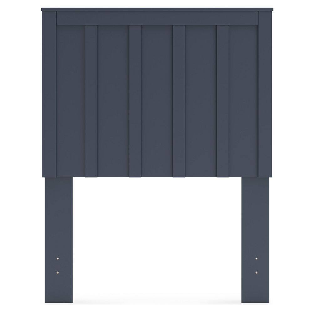 Navy Blue Wood Twin Panel Headboard