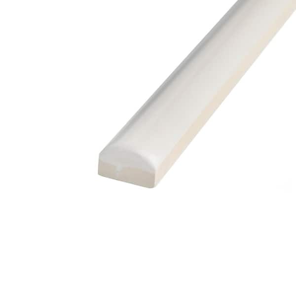 Twist Soft Cream 1/2 in. x 11-3/4 in. Glossy Ceramic Wall Tile Trim