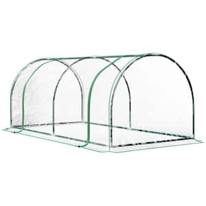 7 ft. W x 3 ft. D x 3 ft. H Mini Greenhouse, Waterproof Cloche Cold Frame, Portable Hot House, 4-Zippered Doors
