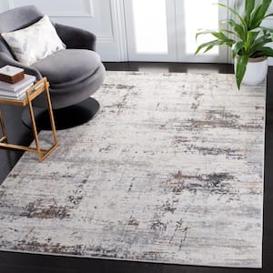 Amelia Ivory/Gray 5 ft. x 8 ft. Abstract Area Rug
