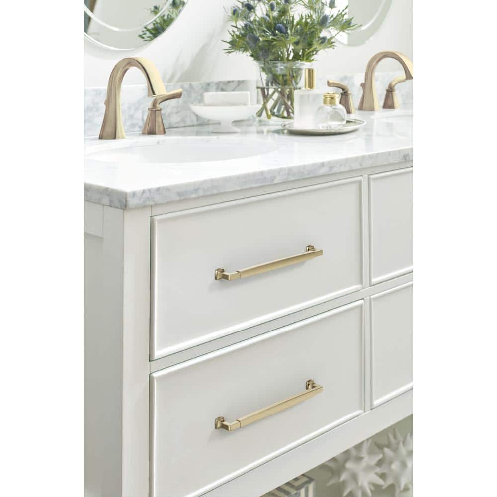 Golden Champagne 10-1/16" Modern Cabinet Drawer Pull