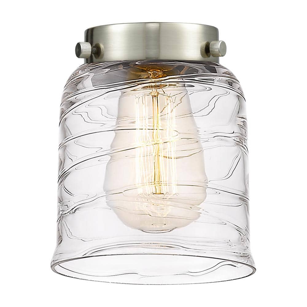 Bell 10" White and Polished Chrome Glass Pendant Light