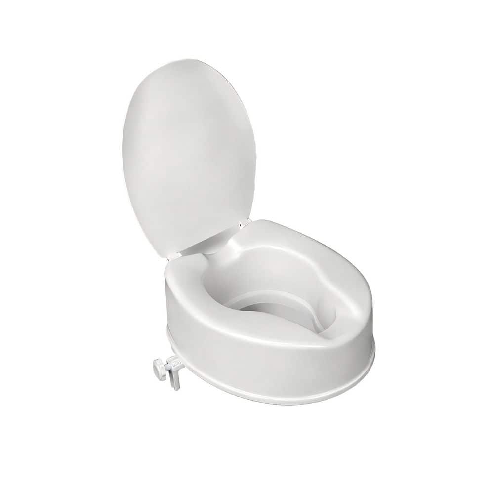 Raised Toilet Seat with Lid for Elderly, 6 in. High Toilet Seat for Seniors, Handicap Toilet Seat Riser with Cover price history on PriceWatchPro