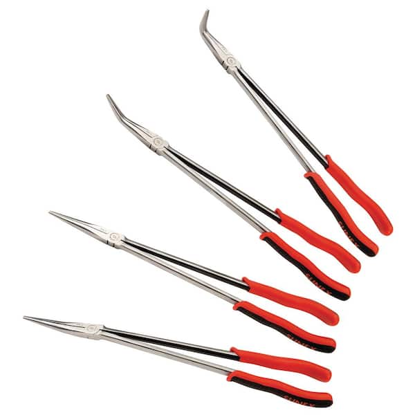 SUNEX TOOLS 16 in. Extra Long Reach Needle Nose Pliers Set (4-Piece)