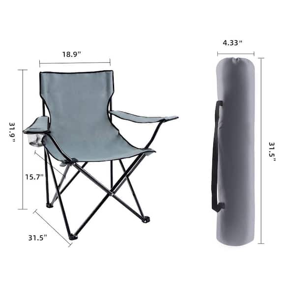 Internet's Best Green Outdoor Sports Padded Camping Folding Chair