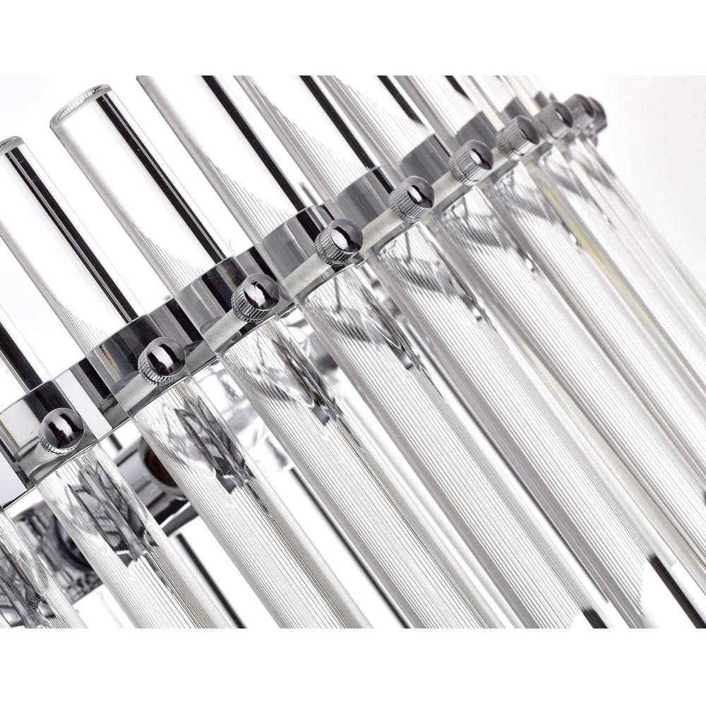 Casandra Chrome and Crystal 4-Light Drum Chandelier