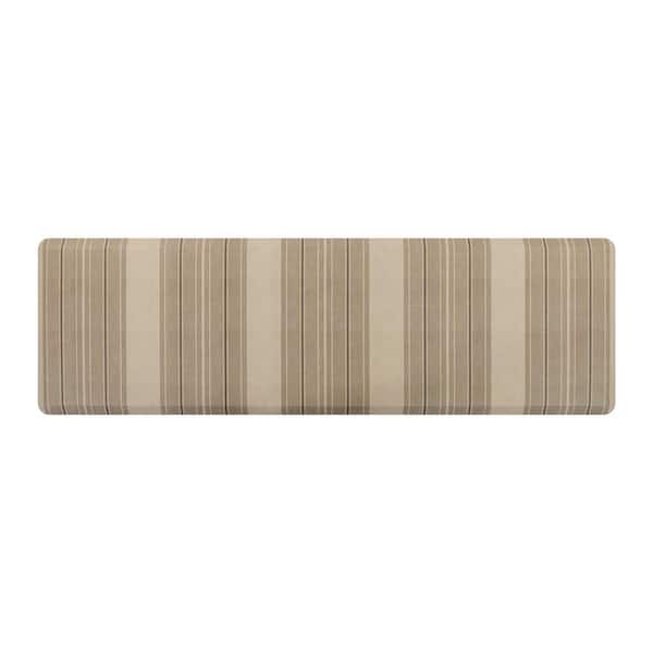 Sole Comfort Ticking Stripes 22 in. x 72 in. Tan Anti-Fatigue Comfort Mat