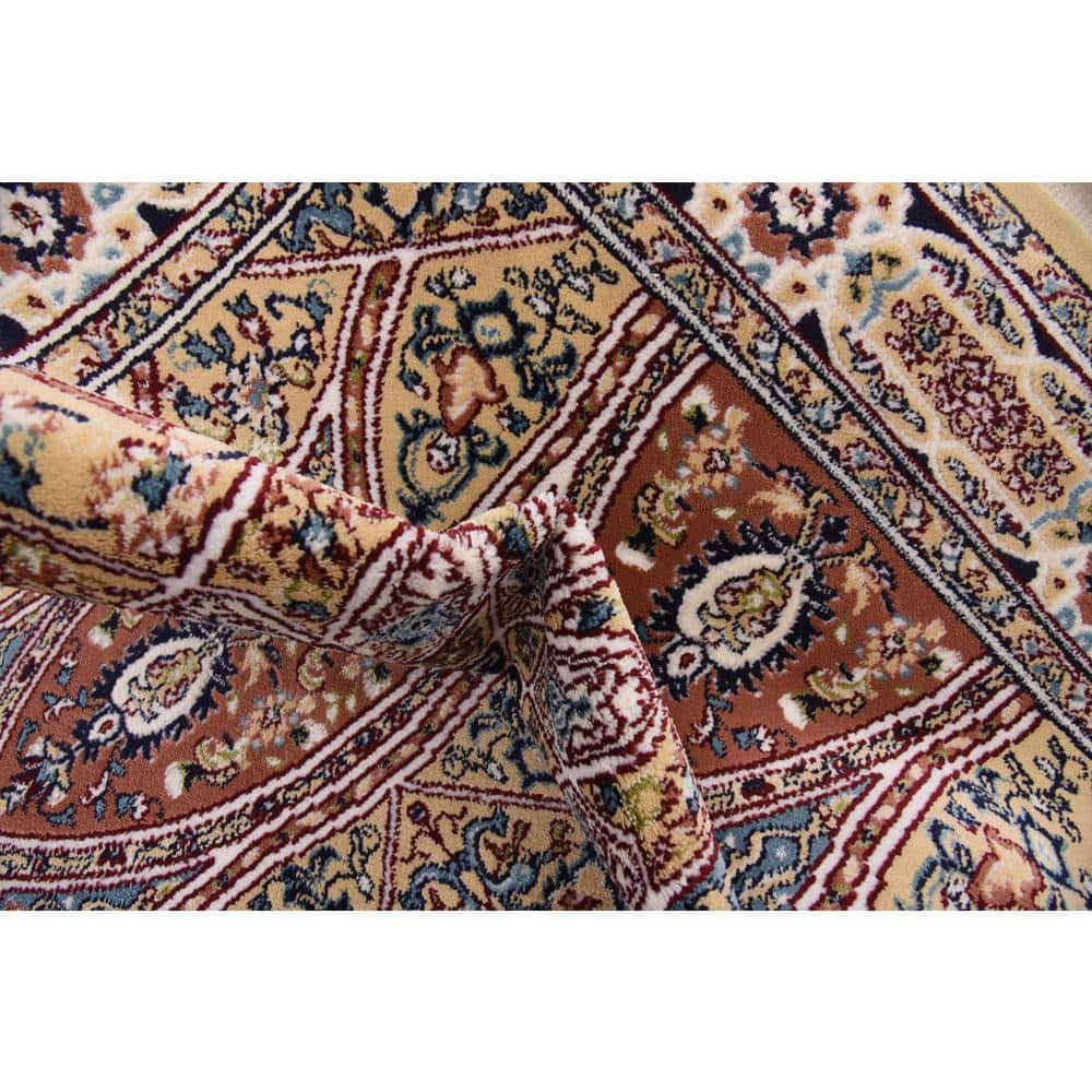 Nain Design Traditional Beige 13' Synthetic Runner Rug