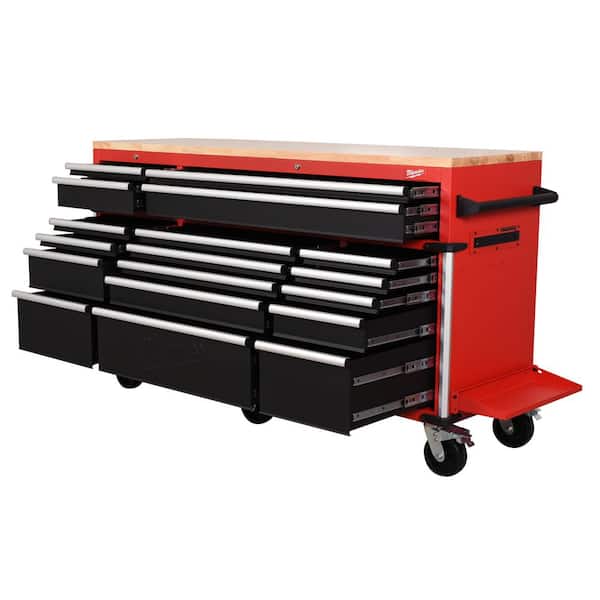 Milwaukee High Capacity 72 in. W x 22.1 in. D 18-Drawer Mobile