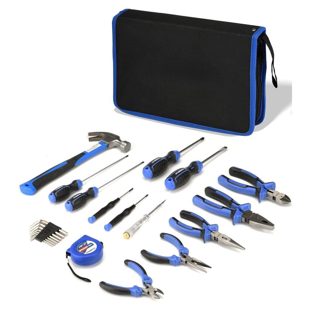 24-Piece Household Tool Kit, Repair Hand Tool Set Bag with Hammer, Screwdriver,Pliers, Wrench Set, Storage Bag price history on PriceWatchPro