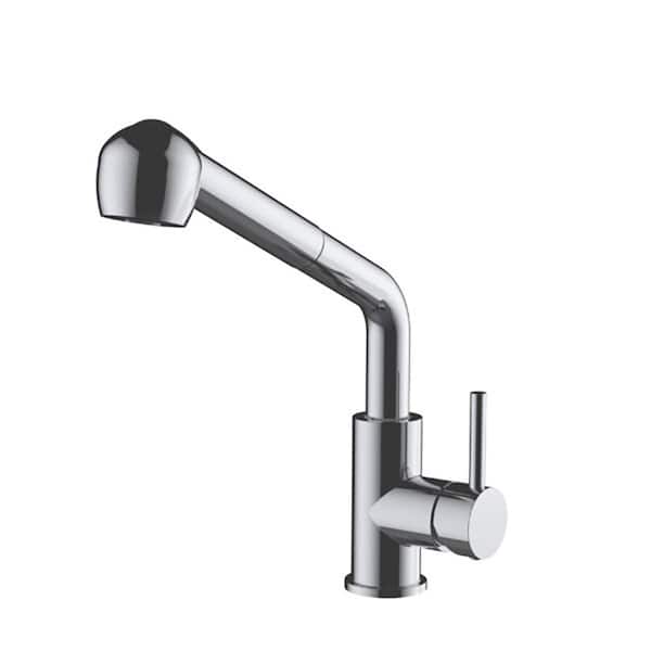 HOMLUX Single-Handle Pull-Out Sprayer Kitchen Faucet in Brushed Nickel
