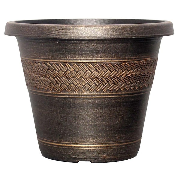 Unbranded 12 in. Plastic Rattan Planter