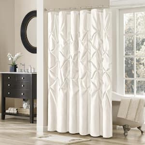 Jacqueline White 72 in. Shower Curtain
