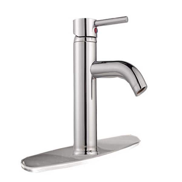 RENOVATORS SUPPLY MANUFACTURING 8 in. Widespread Single Hole Bathroom Sink Faucet Plate in Chrome with Single Handle