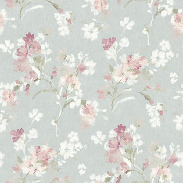 Chesapeake Azalea Fuchsia Pink Pre-Pasted Non-Woven Wallpaper Sample