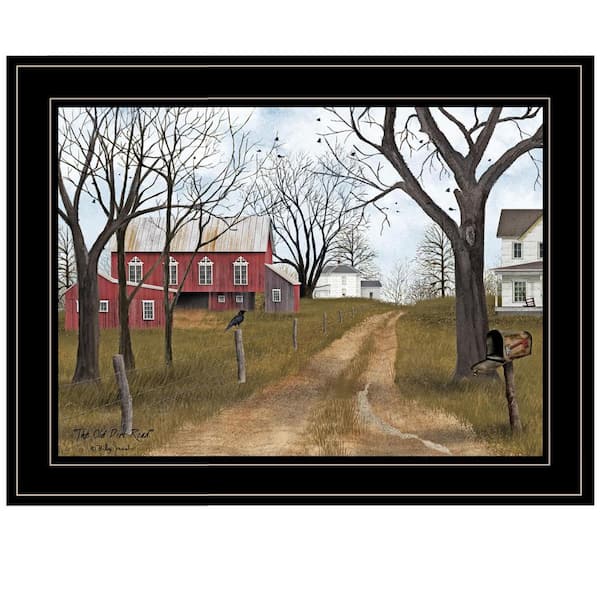 HomeRoots Charlie The Old Dirt Road 1-Piece Framed Wall Art 15 in. x 19 in.